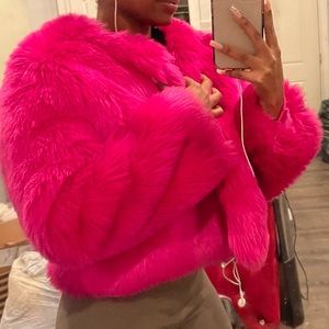Pink Fur Coat
